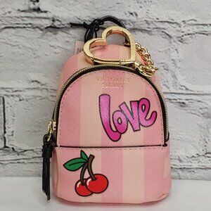 VICTORIA'S SECRET MICRO GRAFFITI BAG KEYCHAIN HEART CHARM LIMITED-EDITION